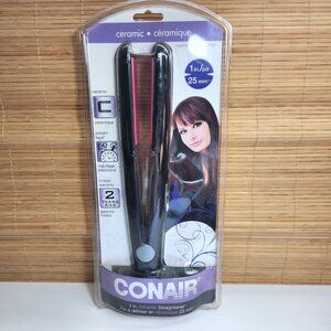 Conair Flat Iron 1" Hair Straightener Ceramic Straightener Instant Heat New